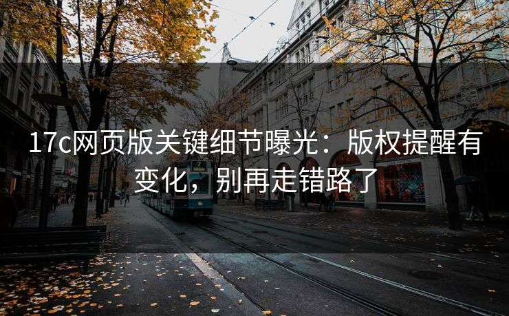 17c网页版关键细节曝光：版权提醒有变化，别再走错路了