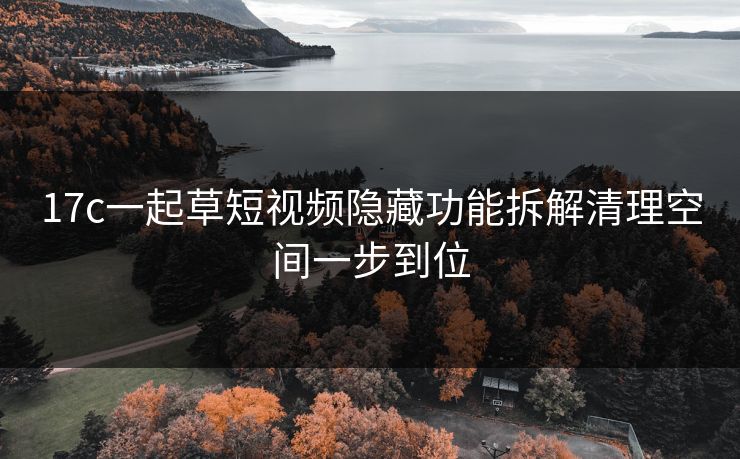 17c一起草短视频隐藏功能拆解清理空间一步到位
